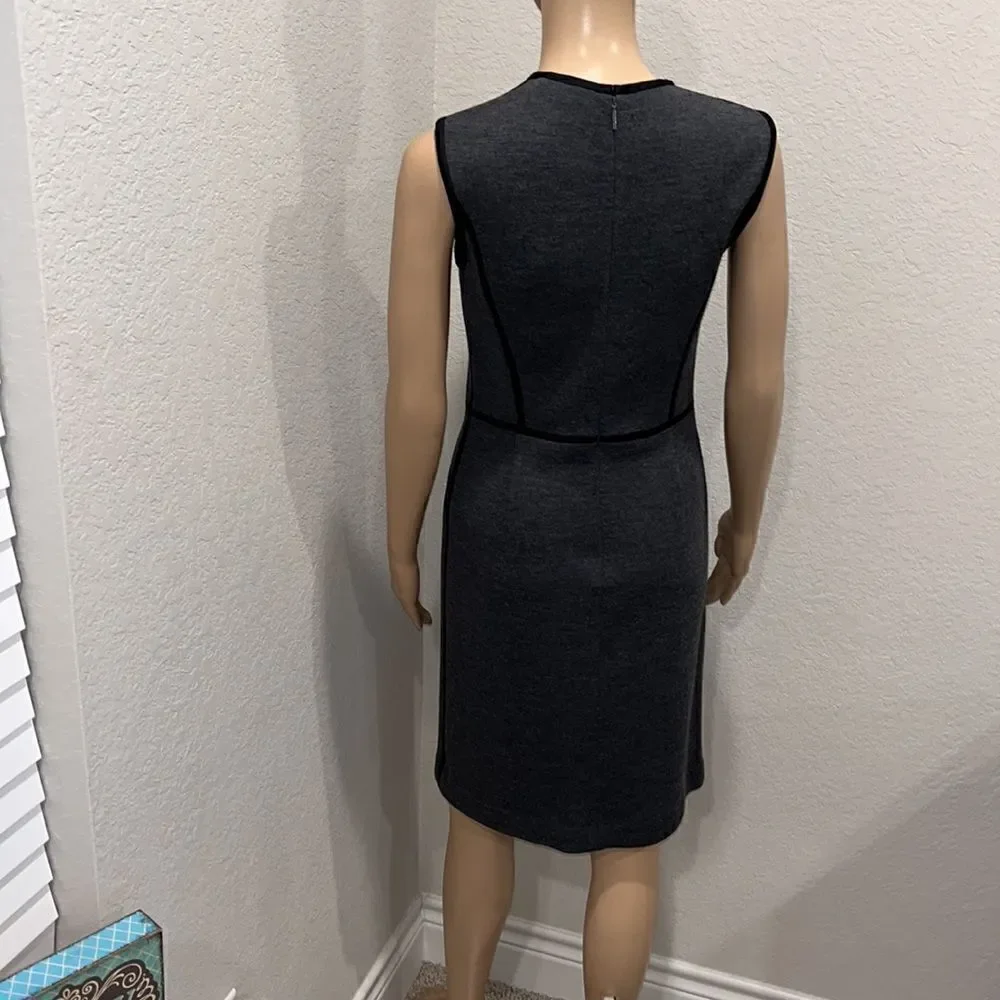 Tory Burch designer form fitting dress w/ black piping